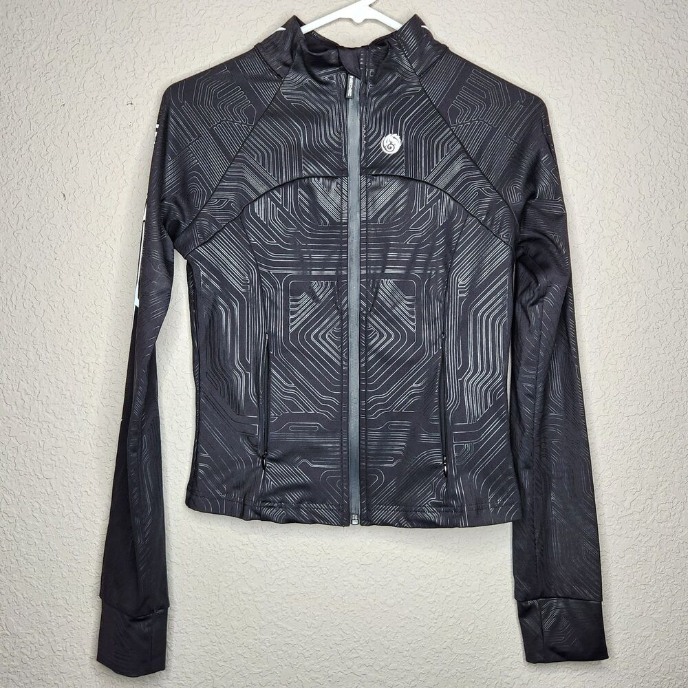 NEO4iC Women's Second Skin Cortex Track Jacket, Black Size Medium - Cyber Goth